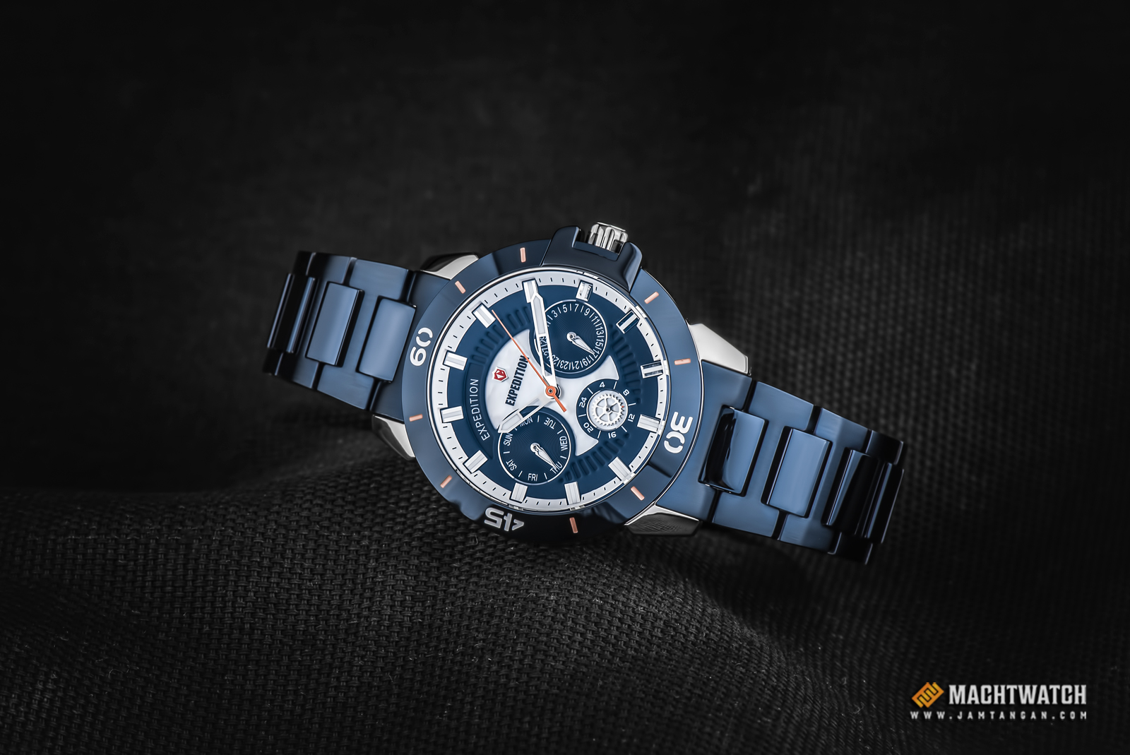 Expedition E 6758 BF BTUBU Ladies Blue Dial Blue Stainless Steel Strap Machtwatch
